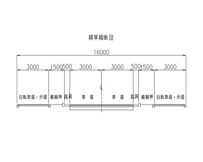 八木松陰線標準横断図