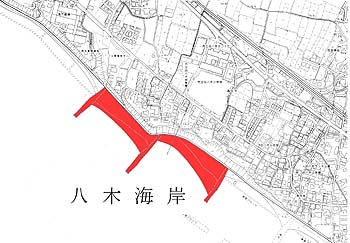 八木海岸縮小図