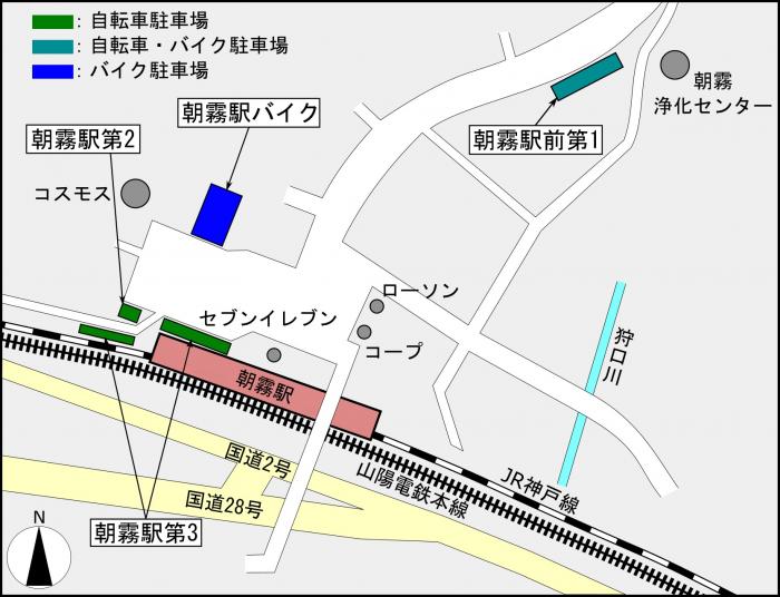 朝霧駅_駐輪場図