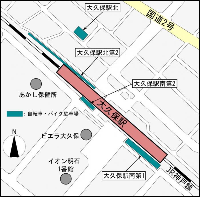 大久保駅_駐輪場図